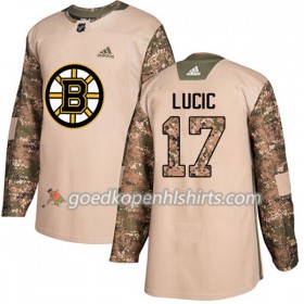 Boston Bruins Milan Lucic 17 Adidas 2017-2018 Camo Veterans Day Practice Authentic Shirt - Mannen